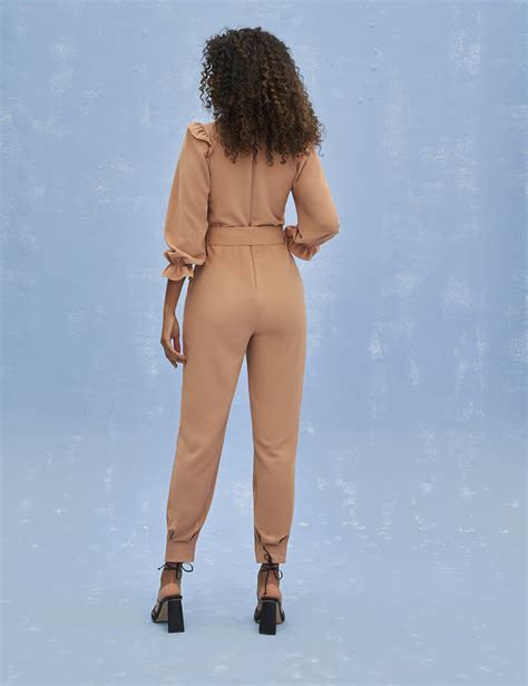 Macacão Decote Guipir Cynthia Nude | Delight Store