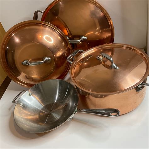 Vintage All Clad Copper Cookware Set - Etsy