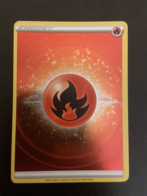 Fire Energy Reverse Holo NM/M Crown Zenith Pokemon TCG Holo Ultra Rare