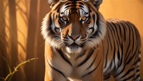 premium photo  tiger   yellow background