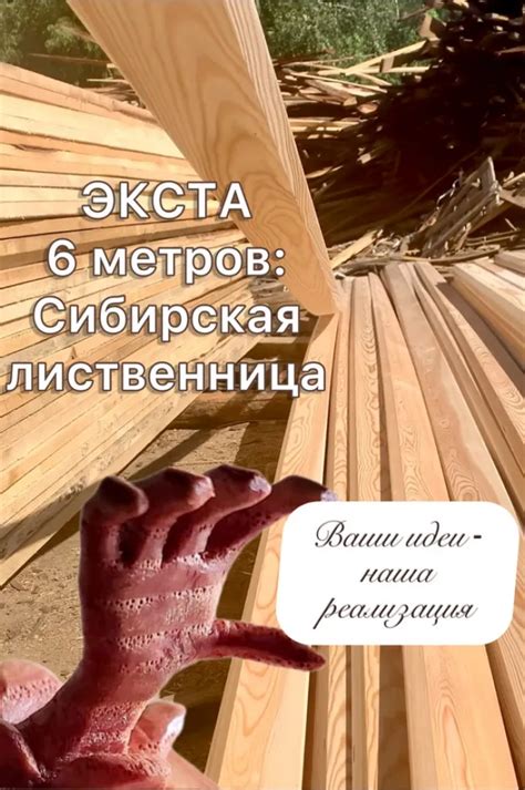 Лиственница Экстра 6 метров! Последние 337 м² по уникальной цене ...