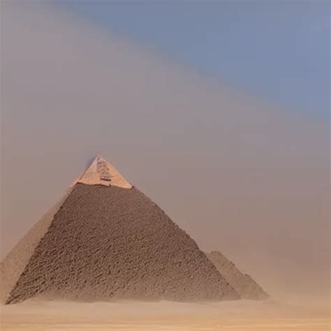 an epic view of a giant obsidian pyramid rises out of | Stable ...