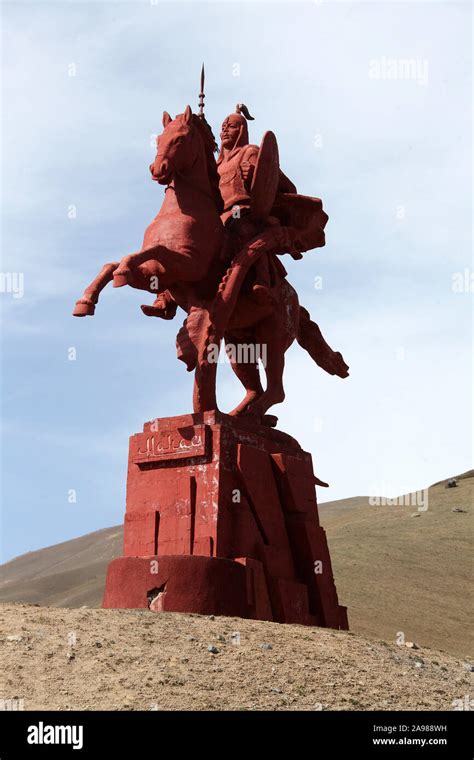 Statue of Manas in Kyrgyzstan Stock Photo - Alamy