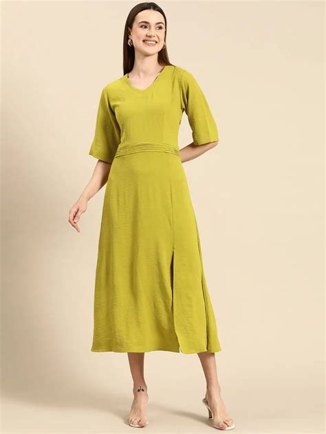 Solid A-Line Midi Dress at ₹ 675/piece | A Line Dress in New Delhi | ID ...