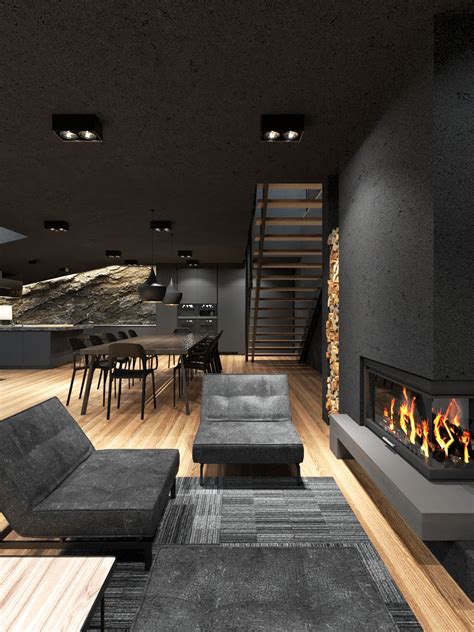 Matte Black House With a Swimming Pool in Harriman State Park, NY