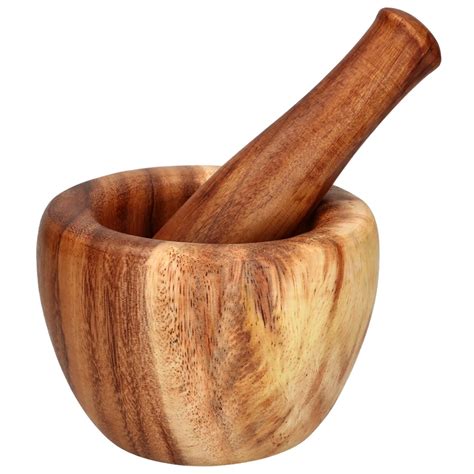wood mortar  pestle set