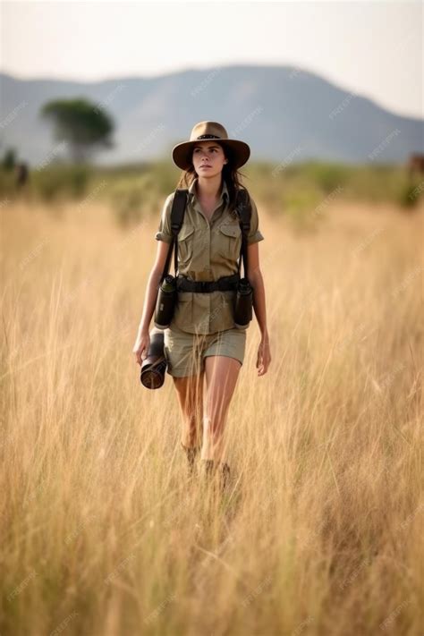 Premium Photo | Shot of a young female conservationist walking through