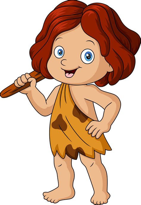 linda cueva niña dibujos animados participación un club 22262405 Vector