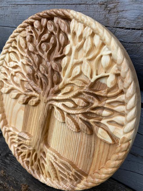 Tree of Life Wood Carving Wall Art, Unique Celtic Wall Hanging - Etsy