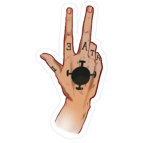 Trafalgar Law Hand Shambles Sticker | One piece law hand tattoo