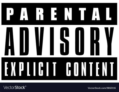 Parental advisory explicit content warning sign Vector Image