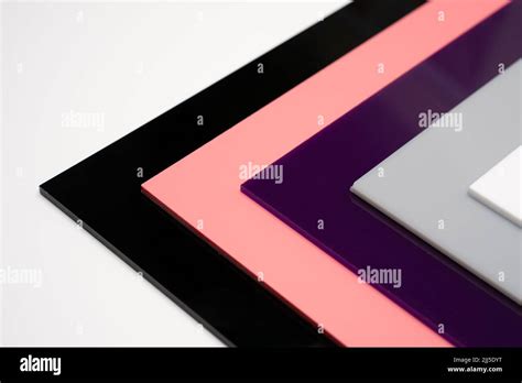selection of colored sheet perspex acrylic sheet Stock Photo - Alamy