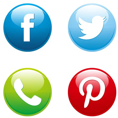 Set Media Button Buttons Euclidean Vector Social Transparent HQ PNG ...