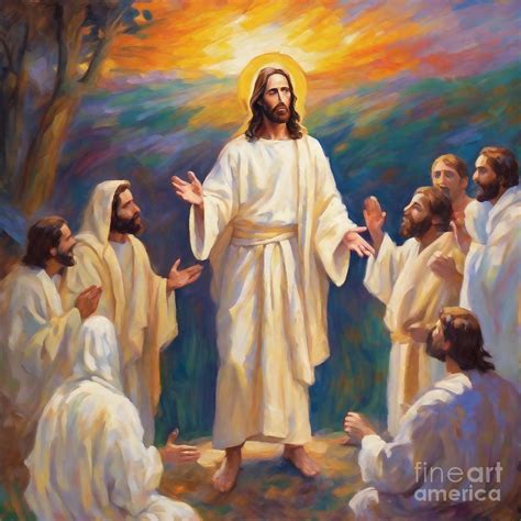 Jesus appearing to his disciples after resurrection Painting by Rhys ...