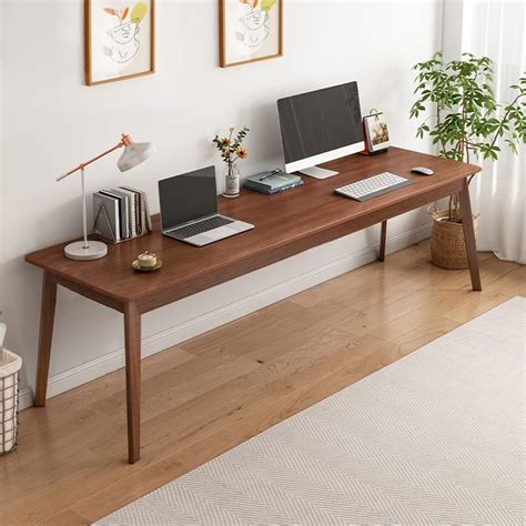 nelye mid century long desk table  simple modern extra long