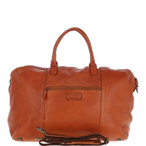 Leather Travel Holdall Tan : Dylan