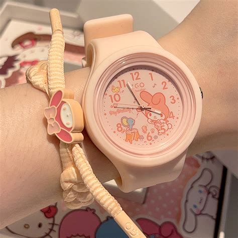 sanrio   melody student   kitty kuomi quartz