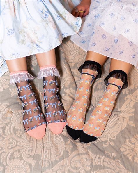Bridgerton Style Ruffle Sheer Socks - Sock Candy