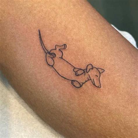cute dachshund line tattoo | Dachshund tattoo, Simplistic tattoos ...