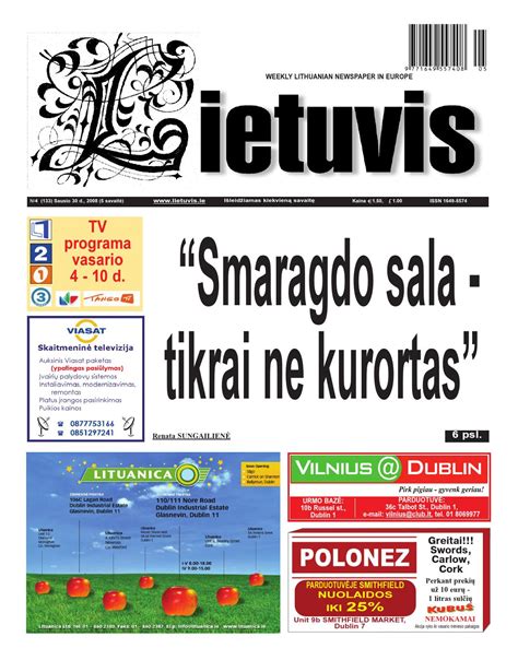 No4 (133) sausio 30 d , 2008 by Laikrastis "Lietuvis" - Issuu