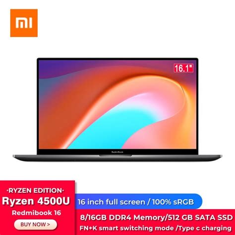 Xiaomi RedmiBook 16 Laptop Ryzen Edition With AMD Ryzen 4500U 16.1 Inch ...