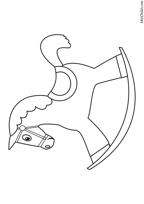 Лошадка качалка рисунок (большой выбор фото) - drawpics.ru