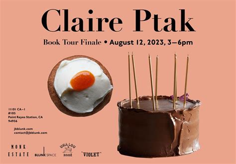 Claire Ptak Book Tour Finale, Blunk Space, California 1, Point Reyes ...