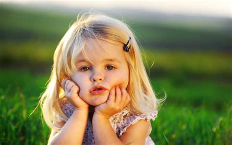 Download Blonde Toddler Cute Girl Wallpaper | Wallpapers.com