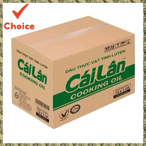 1 Thùng 12 chai Dầu Thực Vật Tinh Luyện Cái Lân 1L – Hàng chính hãng ...