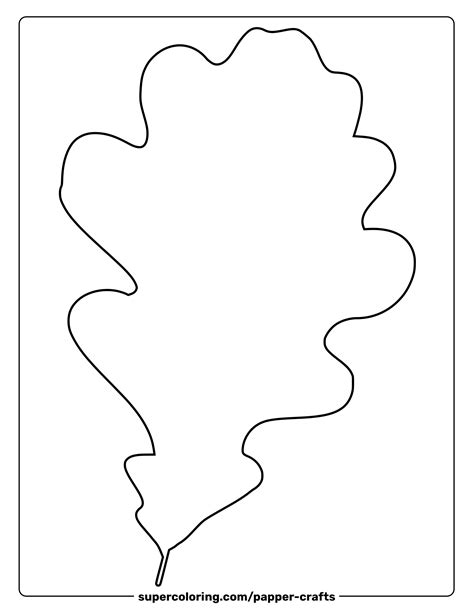 English Oak Leaf Template | Free Printable Papercraft Templates