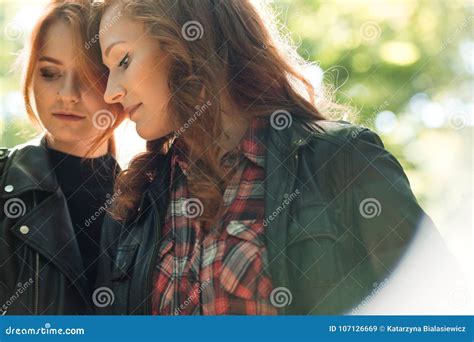 Intimacy between Young Lesbian Girls Stock Image - Image of homosexual ...