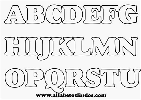 Molde De Letras Grandes Individuais Para Imprimir - 9