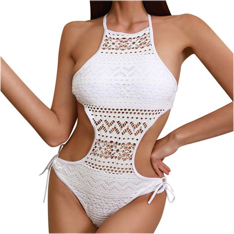 Summer Savings Clearance Stamzod Women's One Piece Sexy Lace Cutout