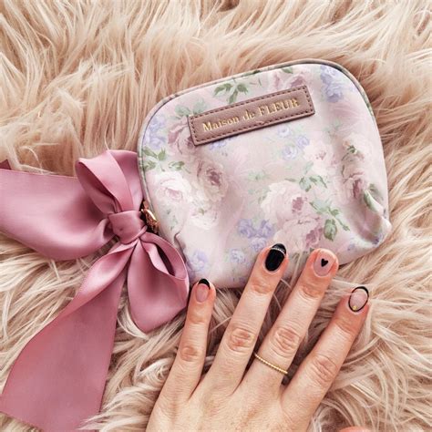 Maison de FLEUR purple floral pouch. Perfect for... - Depop