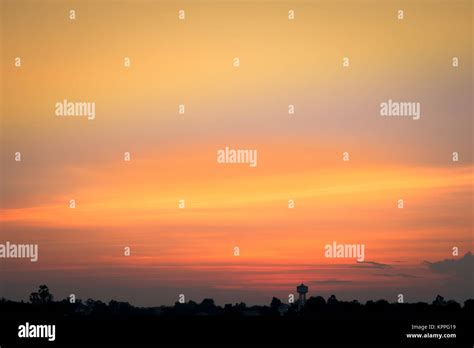 sunset landscape sky and river Stock Photo - Alamy