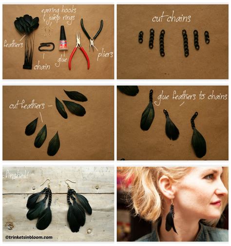 DIY Feather Earrings - DIY Home Tutorials