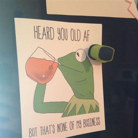 Funny Frog 'none of My Business' Birthday Card, Internet Meme Card ...