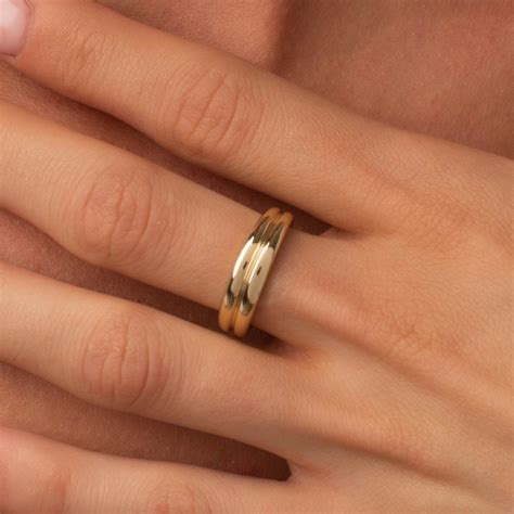 double band ring etsy