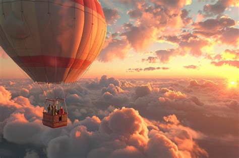 Premium Photo | Enchanting hot air balloon rides at sunrise