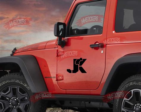 Стикер JK за jeep / Изработка на автомобилни стикери гр. София 7-ми 11 ...