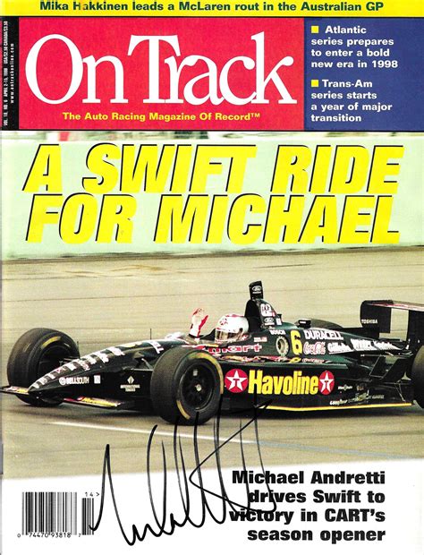 Michael Andretti Hall of Fame Signed on Track Full Magazine - Etsy