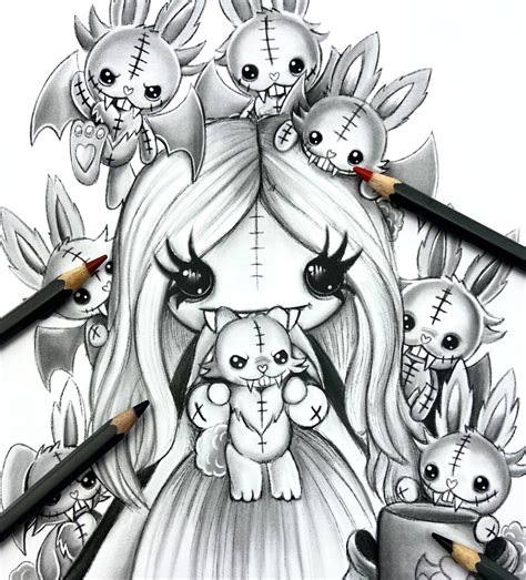 Skully & Skulletta Colouring Challenge | Blog | Jewellery | Frightlings
