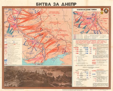 Битва за Днепр / [Battle of the Dnieper].: Geographicus Rare Antique Maps