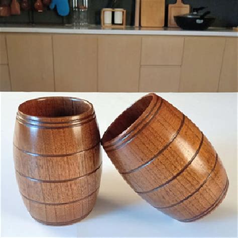 Wooden Cup Wooden Wine Set Tea Set Oval Handy Cup Jujube Wood Tea Cup ...