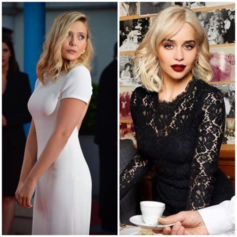 Emilia Clarke and Elizabeth Olsen are the threesome of my dreams