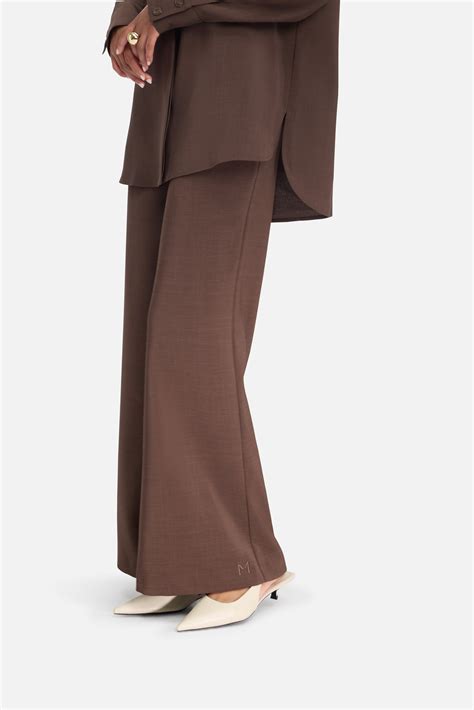 Flared Trousers | Dark Brown | MERRACHI
