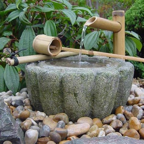 bamboo water spout upright build  japanese garden uk