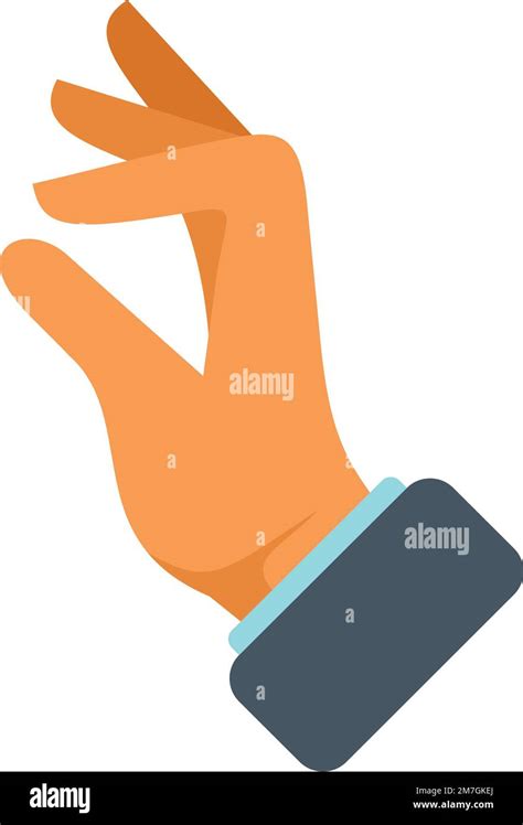 show finger icon flat vector hold gesture thumb touch isolated stock