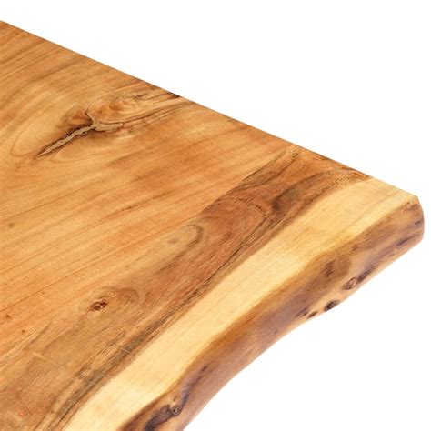 Плот за маса, акациево дърво масив, 100x(50-60)x3,8 cм » DesignBunker.eu