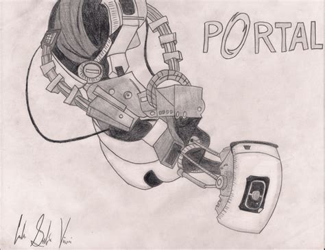 GlaDOS Drawing by Cheshire-Kitteh on DeviantArt